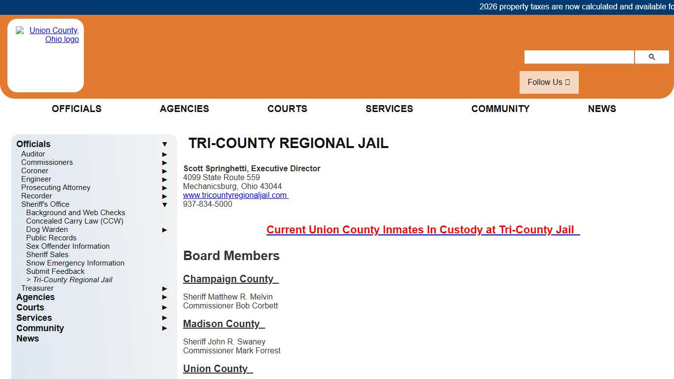 Union County, Ohio - Tri-County Regional Jail